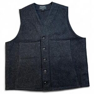CC FILSON Garment 100% Wool Mackinaw Vest Charcoal Men's Size XL MADE IN USA